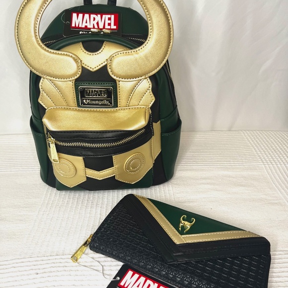 COPY - Loungefly Marvel Comics Thor Loki, Mini Backpack and Zip Wallet